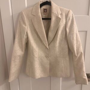 Anne Klein Textured Cream Blazer